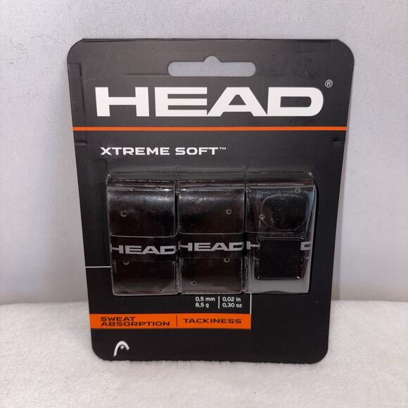 HEAD Xtreme Soft Racquet Overgrip Tennis Racket Grip Tape 3 Pack Black - Picture 2 of 3